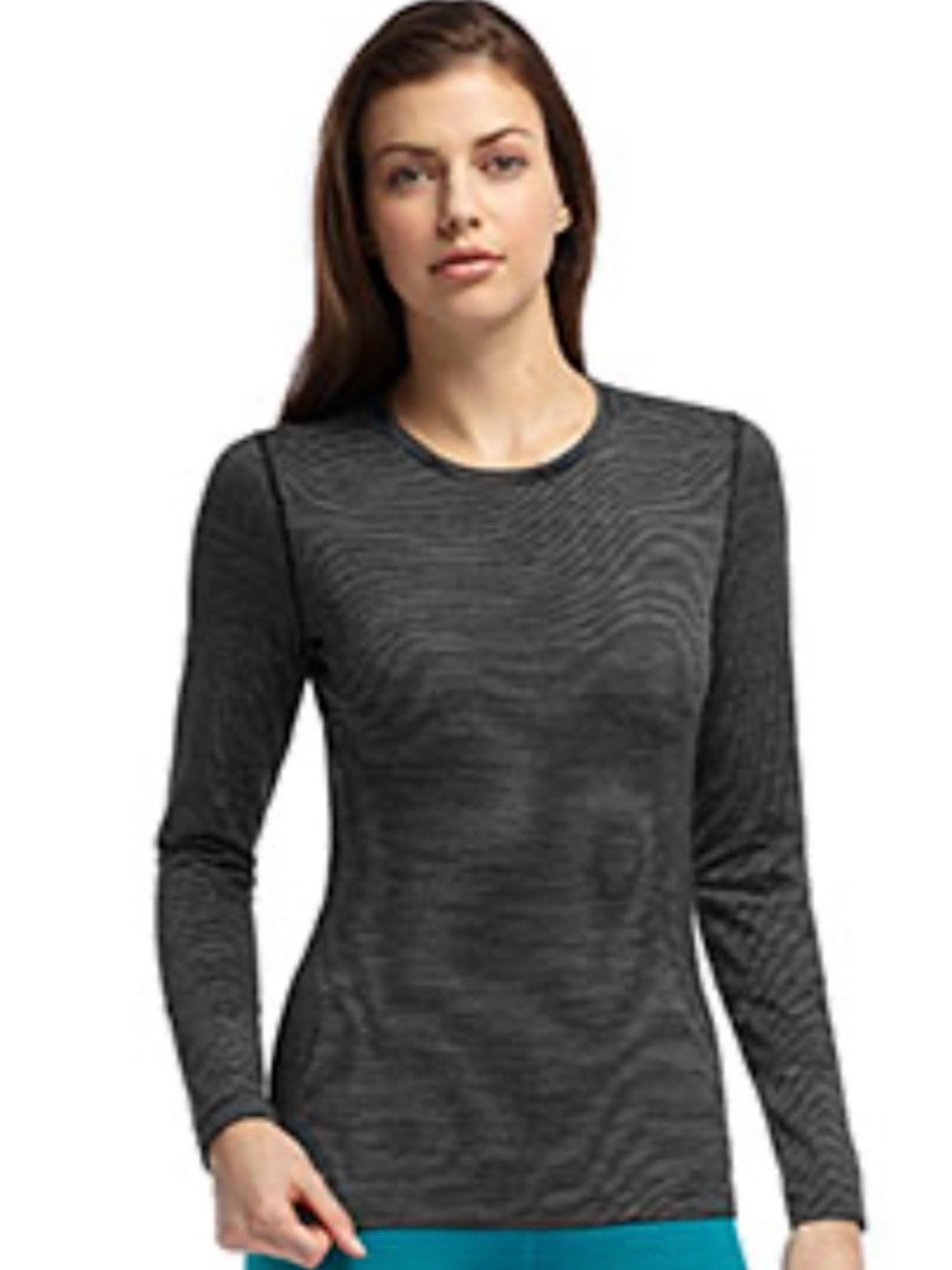 Icebreaker Oasis 200 Merino Wool Top S Stripe Gorpcore Ski Hike Long Sleeve Crew